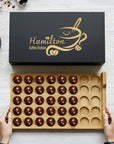 Personalised Bamboo Coffee 40 Capsules Drawer, Custom Engraved Wooden Pod Storage, Kitchen Cafe Bar Organiser, Housewarming/ Birthday Gift