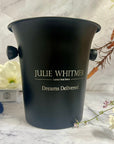 Personalised Matt Black Champagne Ice Bucket, Custom Engraved Wine/ Beverage Tub, Housewarming, Wedding, Engagement, Christmas Barware Gift