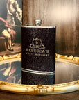 Personalised Glitter Stainless Steel 8oz Liquor Hip Flask & Funnel, Custom Engraved Bridesmaid Proposal, Wedding Favour, Logo Corporate Gift