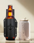 Personalised Leatherette Insulated Beer Stubby Holster, Custom Engraved Name Bottle Cooler Belt Holder, Wedding Groomsmen, Father's Day Gift