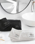 Personalised Embroidery Face Washer & Bath Towel Set, Custom Embroidered Name Logo Sport Club/ Hair Spa Towels, Housewarming, Corporate Gift