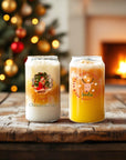 Personalised 470ml Christmas Photo Can Glass, Customised Kid Beverage Tumbler Coffee Cup Logo Corporate Gift Xmas Party Decor Festive Favour