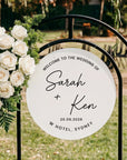 Personalised Couple Names Acrylic Round Wedding Signage, Custom UV Print Mirror Welcome Sign, Engagement/ Anniversary/ Vu Quy/ Tan Hon Decor