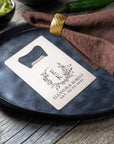 Personalised Credit Card Bottle Opener, Custom Engraved Flat Beer Popper, Wedding Favour, Groomsmen Bridesmaid/ Dad Christmas Corporate Gift