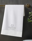 Personalised Embroidered Christening Baptism White Bath Towel, Custom Name Logo Newborn Baby Shower Gift, Godchild, Church Children Keepsake