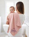 Personalised Embroidery Baby Hooded Bath Towel, Custom Infant Name Blanket, First Birthday, Newborn Shower, Kid Christening New Parents Gift