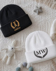 Personalised Embroidery Baby Knitted Beanie, Custom Name Newborn Toddler Winter Hat, Kid Infant Cap, First Birthday Shower, Christening Gift