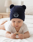 Personalised Embroidery Baby Knitted Bear Ears Beanie, Custom Name Newborn Toddler Winter Hat, Kid, Infant Birthday Shower, Christening Gift