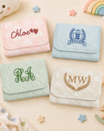 Personalised Embroidery Baby Travel Change Mat, Custom Name Infant Foldable Nappy Pad Cover Clutch, Newborn Birthday Shower Christening Gift