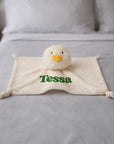 Personalised Embroidery Goose Comforter, Custom Baby Name Sleep Duck Snuggle, Kid Soft Toy Blanket, Toddler Christening Birthday Shower Gift