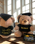 Personalised Embroidery Graduation Teddy & Congrats Sign, Custom Cap & Gown Bear, Kid, Preschool/ Year 6/ 12/ University Plush Keepsake Gift
