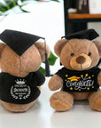 Personalised Embroidery Graduation Teddy & Congrats Sign, Custom Cap & Gown Bear, Kid, Preschool/ Year 6/ 12/ University Plush Keepsake Gift