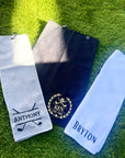 Personalised Embroidery Microfiber Golf Towel, Customised Name Logo Quick Dry Gym Waffle Towels, Sport, Workout, Golfer, Xmas Corporate Gift