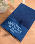 Personalised Embroidery Pattern Bath Towel, Custom Embroidered Name Logo Hotel Hair Salon Spa Towels, Birthday, Housewarming, Corporate Gift
