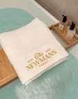 Personalised Embroidery Pattern Bath Towel, Custom Embroidered Name Logo Hotel Hair Salon Spa Towels, Birthday, Housewarming, Corporate Gift