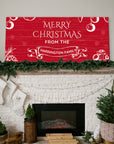 Personalised Family Name Farmhouse Rustic Sign | Customised UV Printed Wooden Xmas Wall Decor, New Year Signage, Party Event Hoop Backdrop