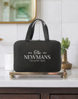 Personalised Foldable Hanging Travel Toiletry Bag, Custom Print Logo Makeup Organiser Cosmetic Storage, Carry Shower Case Him Groomsman Gift