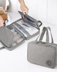 Personalised Foldable Hanging Travel Toiletry Bag, Custom Print Logo Makeup Organiser Cosmetic Storage, Carry Shower Case Him Groomsman Gift