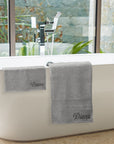 Personalised Embroidery Face Washer & Bath Towel Set, Custom Embroidered Name Logo Sport Club/ Hair Spa Towels, Housewarming, Corporate Gift