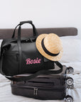 Personalised Gym Duffle Bag, Custom Print Travel/ Sport/ Fitness Lightweight Waterproof Large Carry On Overnight Barrel Luggage Storage Bag