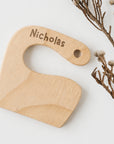 Personalised Kid Wooden Kitchen Cooking Tool Set & Cutting Board, Custom Engraved Junior Chef Children Learning Toy Baby First Birthday Gift