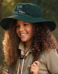 Personalised Kids Bucket Hat/ Custom Embroidery Sun Protection Outdoor Summer Wide Brim Bucket, School, Daycare, Beach, Picnic, Travel Gift