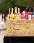 Personalised Wedding Gift Box Crate, Custom Engraved Rustic Farm Organiser Garden Storage, Anniversary Keepsake, Housewarming Corporate Gift