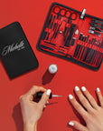 Personalised Leatherette Unisex Travel Manicure Custom UV Print Logo Portable Nail Grooming Set, Personal Tools Storage Case Bridesmaid Gift