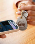 Personalised Logo Key Fob Holder, Custom UV Print Smart Tag Cover, Brand Business NFC Keychain, Digital Card, Social Web Promotion, QR Scan