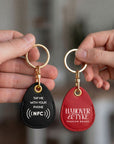 Personalised Logo Key Fob Holder, Custom UV Print Smart Tag Cover, Brand Business NFC Keychain, Digital Card, Social Web Promotion, QR Scan