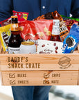 Personalised Men Crate, Workshop/ Garage Tools/ Snack/ Beer Storage, Dad Gift Box/ Groomsman Keepsake, Custom Engraved Rustic Farm Organiser