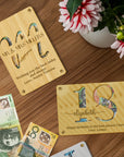 Personalised Name & Message Mirror Acrylic/ Wooden Birthday Money Holder, Custom Laser Cut Kid Cash Envelope, Wedding, Graduation Gift Card