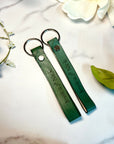Personalised Pair of Cowhide Real Leather Keychains, Custom Laser Engraved Couple Keyrings, Anniversary, Wedding, Birthday, Christmas Gift