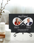 Personalised Photo Memorial Slate Sign Custom Print In Loving Memory Garden Stone Funeral Cemetery Plaque Display Pet Loss of Love Pray Gift