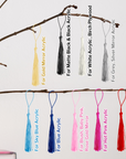 Personalised Photo & Name Acrylic Memorial Bookmark & Tassel, Custom Print Book Card, In Loving Memory Reading Tag, Book Lover Sympathy Gift