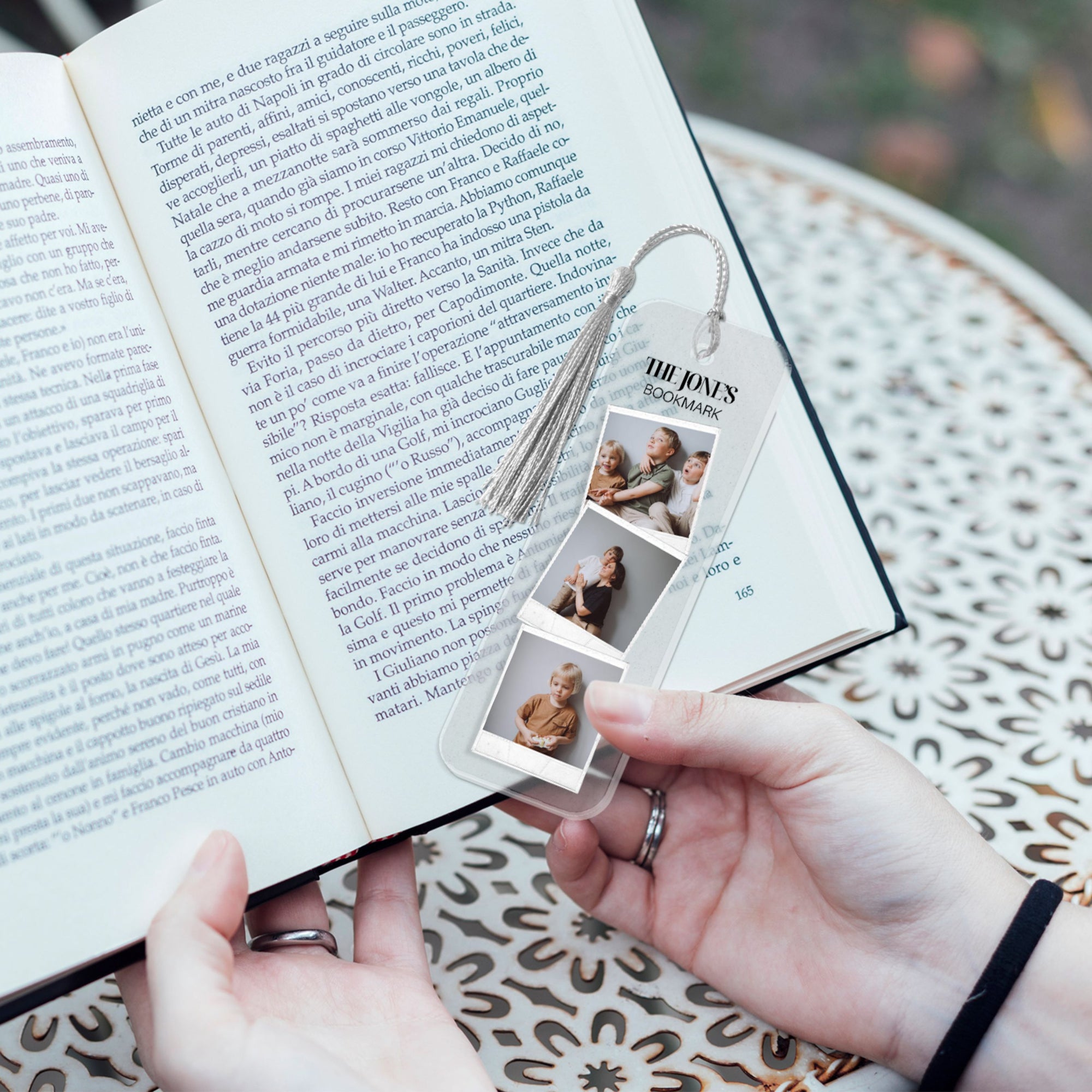 Personalised Photo Name Acrylic Bookmark & Tassel, Custom Print Logo Reading Name Tag, Book Lover Card, Event Corporate Gift, Wedding Favour