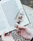 Personalised Photo Name Acrylic Bookmark & Tassel, Custom Print Logo Reading Name Tag, Book Lover Card, Event Corporate Gift, Wedding Favour