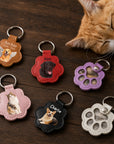 Personalised Photo Pet Fur Holder, Custom UV Dog Hair Memorial Keychain, Logo Groomer Veterinary Paw Key Ring, Cat Lover Gift, Loss Keepsake