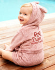 Personalised Plush Kid Bathrobe, Custom Name Embroidered Baby Dressing Gown, Bear Ear Hooded Bear Baby Robe, Christening Birthday, Xmas Gift