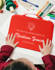 Personalised Portable Kids' Drawing Case, Custom Logo Art Supplies, Children Creative Travel Art Kit Storage, Preschool, Baby Birthday Gift