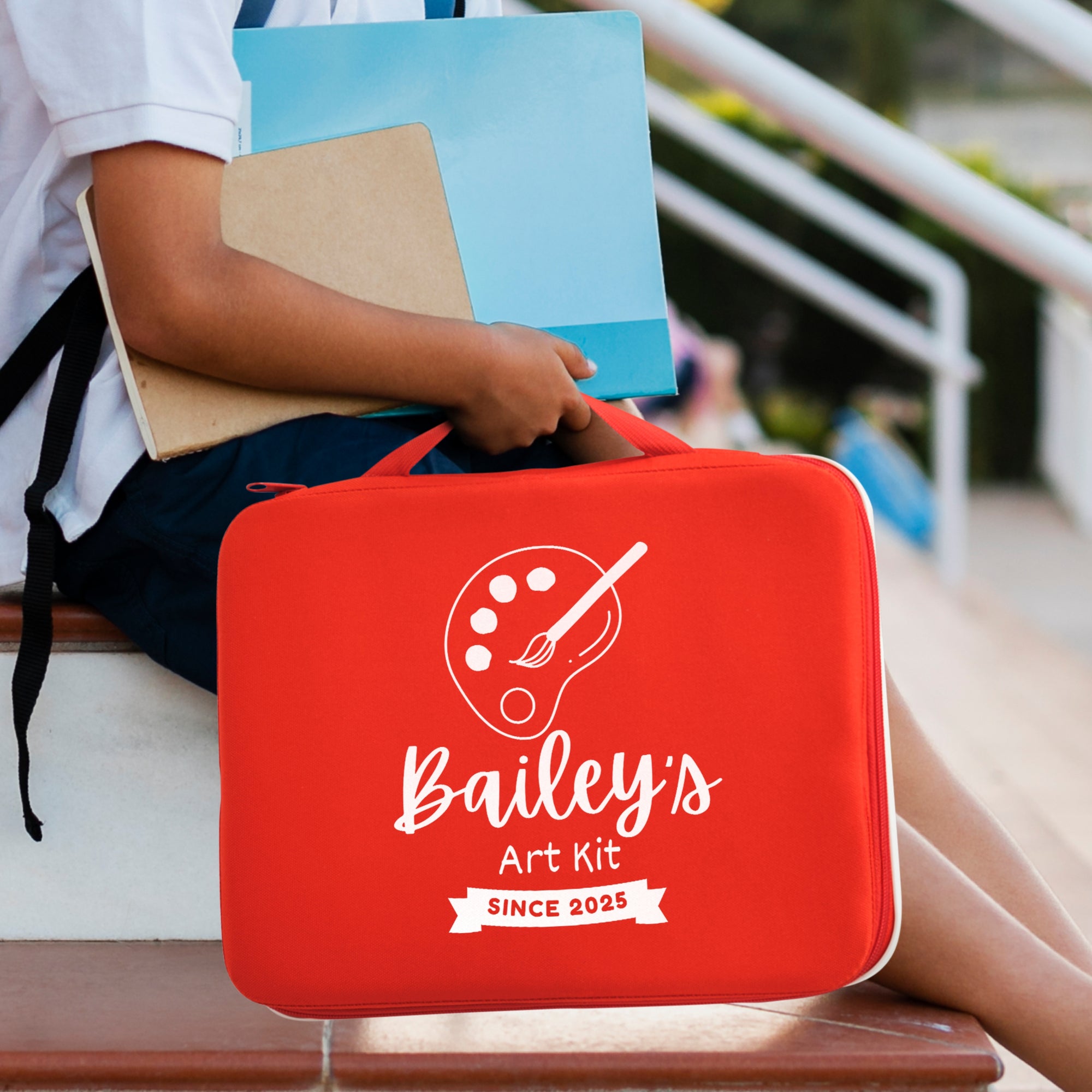 Personalised Portable Kids' Drawing Case, Custom Logo Art Supplies, Children Creative Travel Art Kit Storage, Preschool, Baby Birthday Gift