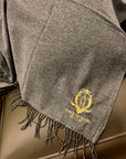 Personalised Premium Wool Blend Throw, Custom Embroidered Logo Luxury Blanket, Mum, Birthday, Xmas, Housewarming, Wedding, Anniversary Gift