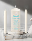 Personalised UV Print Christening Candles, Custom Baptism Candle Set, Baby Shower, Godparents Gift, First Birthday, Unity Ceremony Keepsake