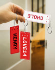 Personalised Acrylic Number Plate Keyring, Custom Print NSW, QLD, VIC, ACT Australia Licence Keychain, Car Model Name Tag, Men Birthday Gift
