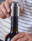 Personalised Stainless Wine Bottle Stopper for Corked Bottles, Custom Etched Logo Barware Accessories, Dad Wedding Groomsman, Corporate Gift