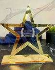 Personalised Star Award Plaque/ Custom 3D Engraved Acrylic School Graduate Teacher Trophy, Sport Coach, Mentor Keepsake, Xmas Corporate Gift
