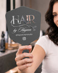 Personalised UV Print & 3D Raised Business Logo Acrylic Handheld Mirror - Hair Barbershops, Lash Brow, Makeup, Cosmetic Spa, Dental, Beauty