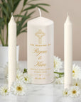 Personalised Wedding Unity Candles, Custom Couple Names & Date Candle Set, Engagement Keepsake, Anniversary Gift, Christening Ceremony Decor