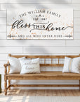 Personalised Family Name Farmhouse Rustic Sign | Custom UV Print Wooden Frame Wall Decor, Cattle Ranch Homestead Signage, Housewarming Gift