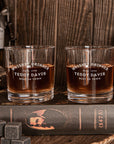 Personalised Whiskey Sleek Round Glass, Custom Engraved Scotch Bourbon Tumbler, Housewarming, Wedding Groomsman, Dad, Barware Corporate Gift